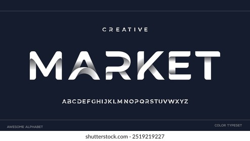 Marketing Modern minimal abstract alphabet fonts. Typography technology, electronic, movie, digital, music, future, logo creative font. vector illustration