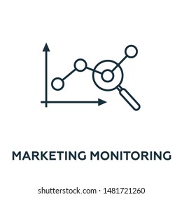 Marketing Monitoring vector icon illustration. Creative sign from advertising icons collection. Filled flat Marketing Monitoring icon for computer and mobile. Symbol, logo vector graphics.