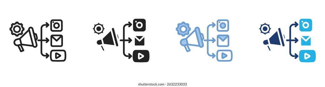 Marketing multi style. Simple illustration icon set.