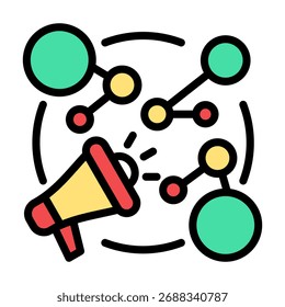 Elemento de icono de red de marketing para diseño