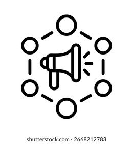 Elemento de ícone de rede de marketing para design