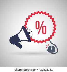 Marketing online design. ecommerce icon. Isolated illustration , vector