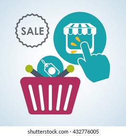 Marketing online design. ecommerce icon. Isolated illustration , vector