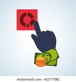 Marketing online design. ecommerce icon. Isolated illustration , vector