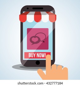Marketing online design. ecommerce icon. Isolated illustration , vector