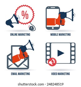 marketing online design, vector illustration eps10 graphic 
