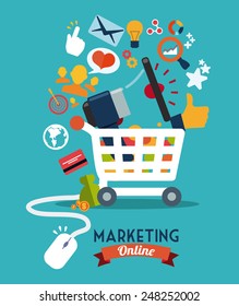 marketing online design, vector illustration eps10 graphic 