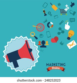 marketing online design, vector illustration eps10 graphic 