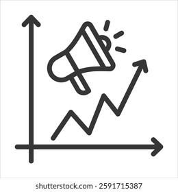 Marketing Outline Icon Vector Illustration
