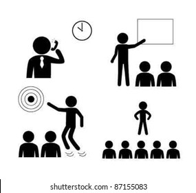 Marketing people icon set