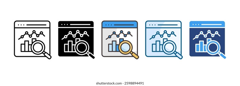Marketing Performance Review Icon Set Multiple Style Collection