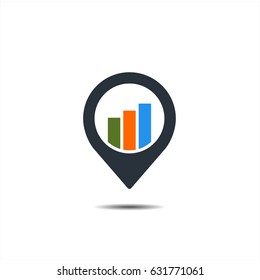 Marketing pin level icon