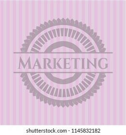 Marketing pink emblem