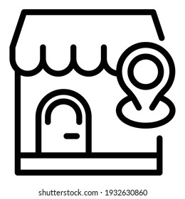 Marketing placement icon. Outline marketing placement vector icon for web design isolated on white background