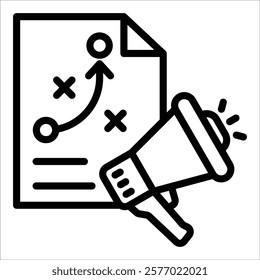 Marketing Plan Icon Element For Design