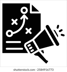 Marketing Plan Icon Element For Design