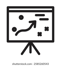 Marketing Plan Icon Isolated flat vector in outline