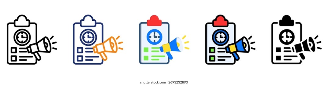 Marketing Plan Icon Multiple Style Vector Illustration