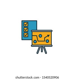 Marketing Plan icon set. Colored creative element from online marketing icons collection. Creative marketing plan icon for web and mobile design.