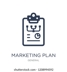 marketing plan icon. Trendy flat vector marketing plan icon on white background from General collection, vector illustration can be use for web and mobile, eps10