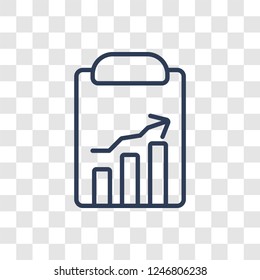 marketing plan icon. Trendy linear marketing plan logo concept on transparent background from General collection