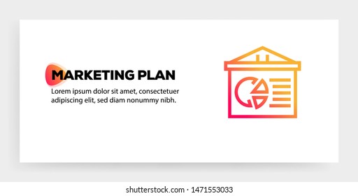 MARKETING PLAN AND ILLUSTRATION ICON CONCEPT