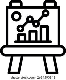 Marketing Plan Line Vector Icon Design