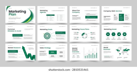 Marketing Plan Presentation, Corporate Marketing Proposal Slide Template