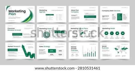 Marketing Plan Presentation, Corporate Marketing Proposal Slide Template