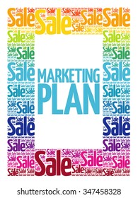 Marketing Plan words cloud, business concept background