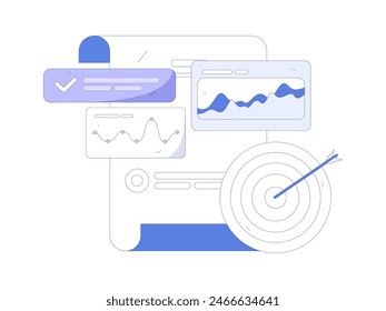 Personajes de negocios de planificación de marketing concepto de Vector plano operación dibujado a mano ilustración
