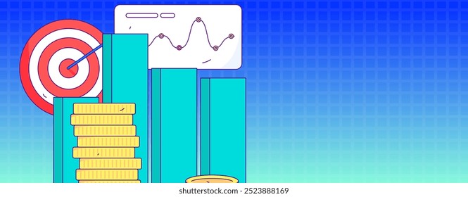 Marketing planning business characters flat vector concept operation hand drawn illustration
