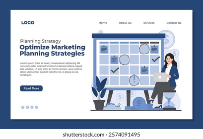 Marketing Planning Strategy Landing page template marketing plans to achieve strategic business goal