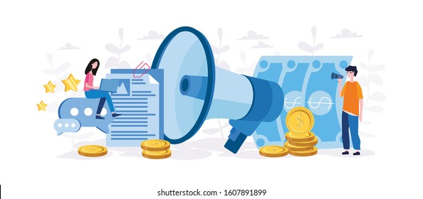Marketing platform,  digital marketing, Vector illustration for web banner, infographics, mobile. 