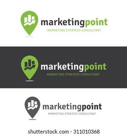 Marketing point logo template