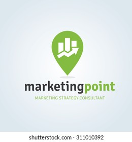 Marketing point logo template