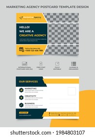 marketing postcard design, invitation template, eddm direct mail, business digital postcard template design, vector eps 10