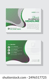 Marketing postcard template, postcard design