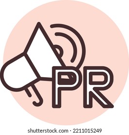 Marketing pr, ilustración, vector sobre fondo blanco.