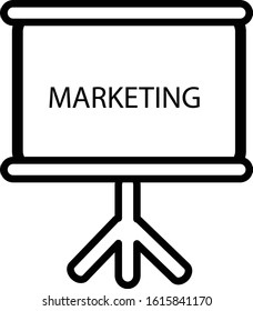  marketing presentation display icon vector illustration.