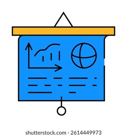 marketing presentation line icon vector. marketing presentation sign. isolated symbol illustration