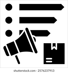 Marketing Priorities Icon Element For Design