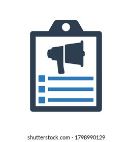 Marketing promotion document icon clipboard