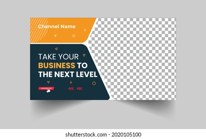 Marketing promotional  corporate and digital marketing agency custom video thumbnail and web banner template.