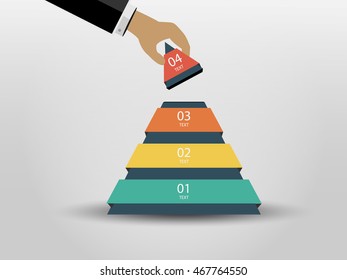 Marketing Pyramid - Vector Infographic