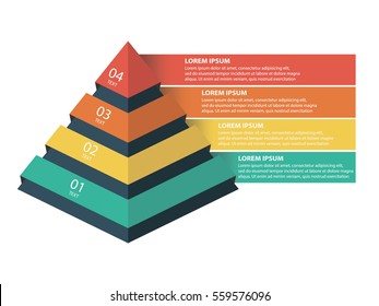 Pirámide de marketing - Infografía vectorial