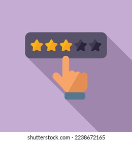 Marketing rating icon flat vector. Online media. Social design