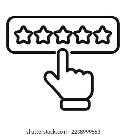Marketing rating icon outline vector. Online media. Social design