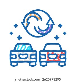 marketing rebranding doodle icon sketch vector. marketing rebranding sign. isolated symbol illustration
