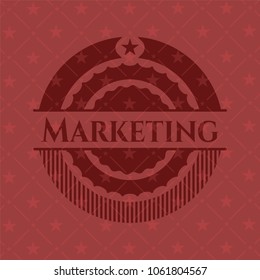 Marketing red emblem. Vintage.